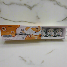 Load image into Gallery viewer, 3 pack beeswax balms for your lips and skin
