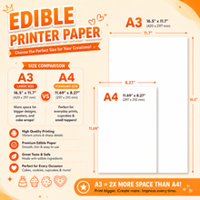 Load image into Gallery viewer, Premium Blank A3 Icing Sheets for Edible Printing – 10 per Pack