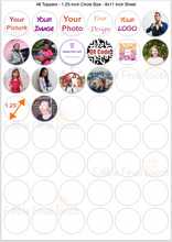 Load image into Gallery viewer, Edible Cupcake/Cookies Toppers