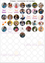 Load image into Gallery viewer, Edible Cupcake/Cookies Toppers