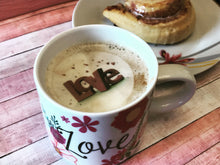 Load image into Gallery viewer, Personalized edible toppers on various beverages