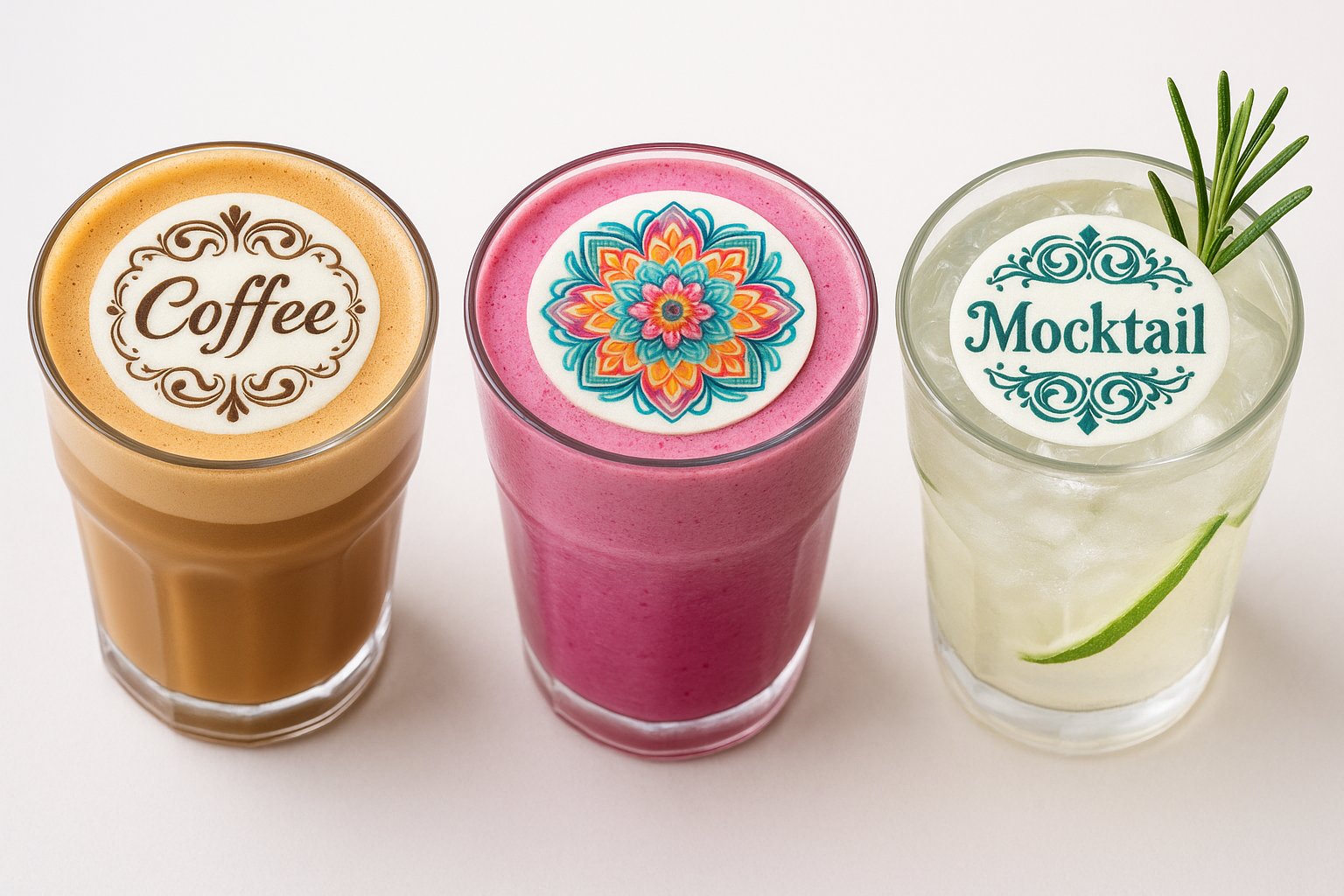 Edible Drink Toppers Canada - Coffee Latte Art Decorations - Edible ...