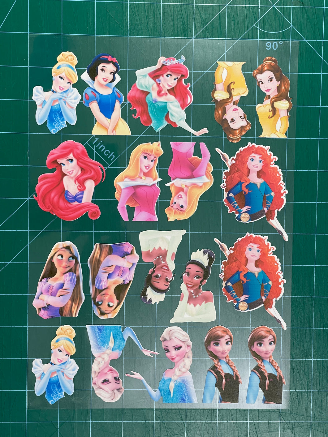Pre-Cut Edible Disney Princesses Cake Toppers - 19 Princess Set