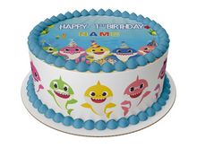 Load image into Gallery viewer, Baby Shark theme cake topper
