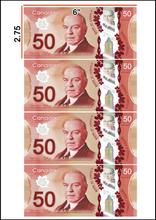 Load image into Gallery viewer, Edible $50 Canadian Bill Cake Decorations
