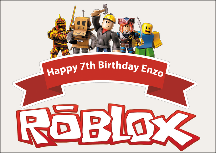 Edible Roblox Cake Topper