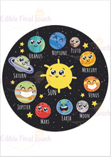 Load image into Gallery viewer, Edible Solar System Cake Topper
