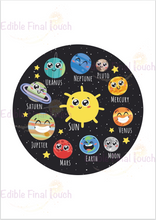 Load image into Gallery viewer, Edible Solar System Cake Topper
