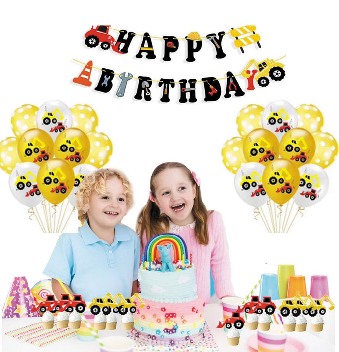 Construction Birthday Party Theme Decorations Set