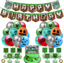 Load image into Gallery viewer, Minecraft Birthday Party Theme Decorations Set - Edible Final Touch
