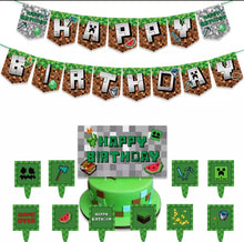 Load image into Gallery viewer, Minecraft Birthday Party Theme Decorations Set - Edible Final Touch
