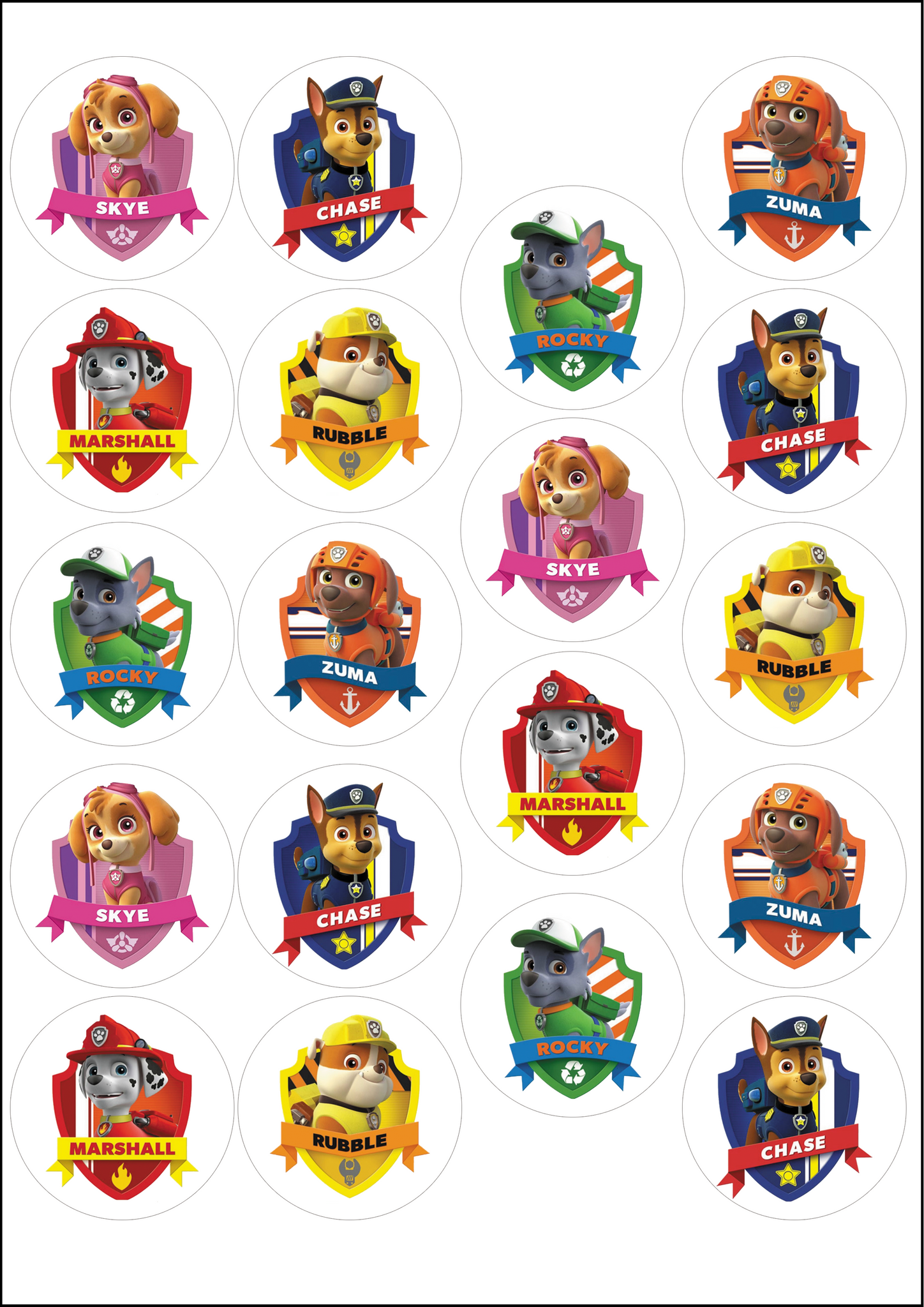 Edible Paw Patrol Cupcake toppers – Edible Final Touch edible-paw-patrol-cupcake-toppers-edible-final-touch